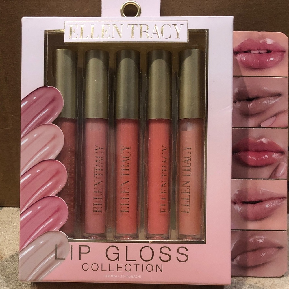 Ellen Tracy Lip Gloss Set in Pink and Peach 2.5 mL each